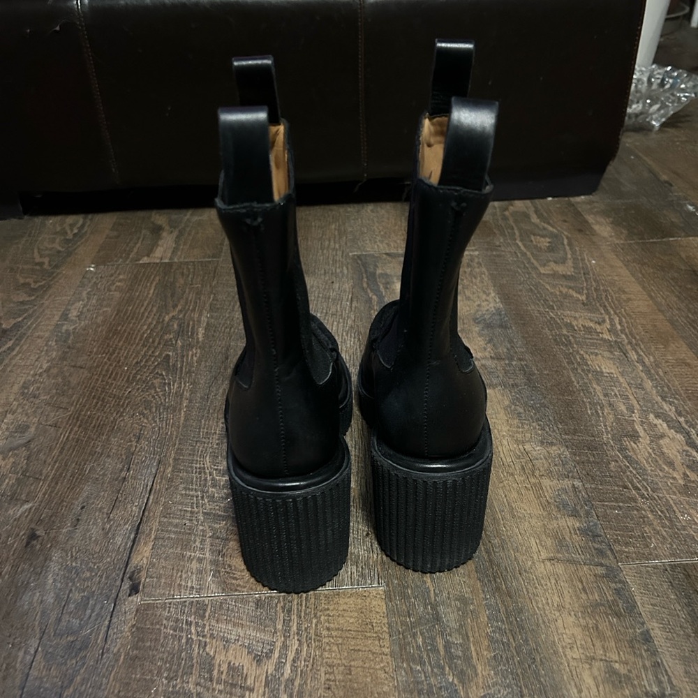 Rag & Bone Sloane Chelsea boots in black suede and leather wedge Size 39.5 (8.5) - Picture 5 of 10
